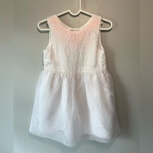 Du Pareil au Meme Girls 4T White and Pink sequins Dress